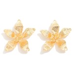 Wholesale metal Flower Post Drop Earring D