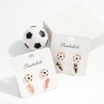 Wholesale set Two Enamel Soccer Stud Earrings L