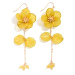 Wholesale acetate Flower Linked Petals Drop Earrings L