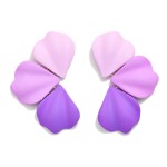 Wholesale linked Polymer Clap Leaves Post Drop Earrings L