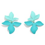 Wholesale linked Polymer Clap Petals Post Drop Earrings L
