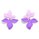 Wholesale linked Polymer Clap Petals Post Drop Earrings L