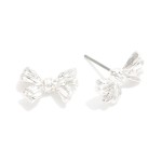 Wholesale metal Bow Stud Earrings L