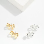 Wholesale chunky Metal Bow Post Drop Earring L