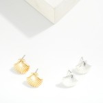 Wholesale metal Shell Stud Earrings L