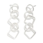 Wholesale linked Metal Geometric Drop Post Drop Earrings L