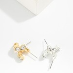 Wholesale rhinestone Studded Half Hoop Earrings L