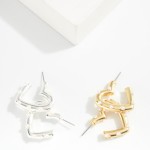 Wholesale metal Heart Hoop Earring Studded Pearls L