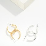 Wholesale metal Hoop Earrings Twisted Metal Detail D