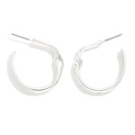 Wholesale metal Hoop Earrings Twisted Metal Detail D