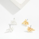 Wholesale metal Bubble Bee Stud Earrings L