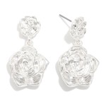 Wholesale linked Metal Flower Drop Earring L