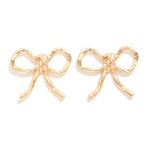 Wholesale metal Bow Stud Earrings L