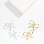 Wholesale metal Bow Stud Earrings L