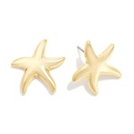 Wholesale metal Starfish Stud Earring L
