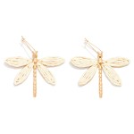 Wholesale raffia Metal Dragonfly Drop Earrings L