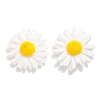 Wholesale raffia Flower Post Drop Earrings L