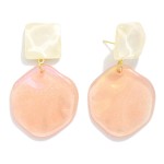 Wholesale linked Glitter Acetate Geometric Post Drop Earrings L