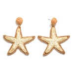 Wholesale raffia Star Post Drop Earrings L