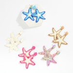 Wholesale raffia Star Post Drop Earrings L