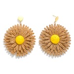 Wholesale raffia Flower Drop Earring L