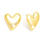 Wholesale metal Puffy Heart Drop Earring L