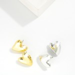 Wholesale metal Puffy Heart Drop Earring L