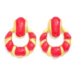 Wholesale enamel Door Knocker Post Drop Earrings L