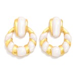 Wholesale enamel Door Knocker Post Drop Earrings L