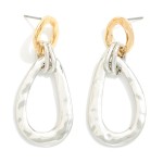 Wholesale long Hammered Metal Teardrop Door Knocker Earrings L
