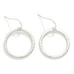 Wholesale hammered Metal Hoop Drop Earrings L