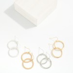 Wholesale hammered Metal Hoop Drop Earrings L