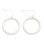 Wholesale hammered Metal Hoop Drop Earrings L