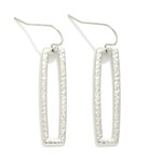 Wholesale hammered Metal Rectangle Drop Earrings L