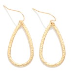 Wholesale hammered Metal Teardrop Drop Earrings L