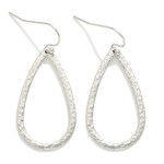 Wholesale hammered Metal Teardrop Drop Earrings L