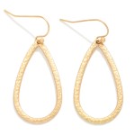 Wholesale hammered Metal Teardrop Drop Earrings L