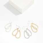 Wholesale hammered Metal Teardrop Drop Earrings L