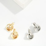 Wholesale layered Metal Circle Door Knocker Earrings L