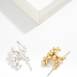 Wholesale metal Graduated Bead Hoop Earrings D