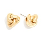 Wholesale metal Knot Stud Earrings L