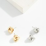 Wholesale metal Knot Stud Earrings L