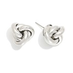 Wholesale metal Knot Stud Earrings L