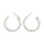 Wholesale hammered Metal Hoop Earrings D