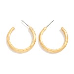 Wholesale hammered Metal Hoop Earrings D