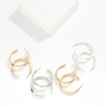 Wholesale hammered Metal Hoop Earrings D