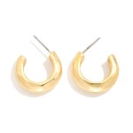 Wholesale hammered Metal Hoop Earrings D