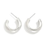 Wholesale hammered Metal Hoop Earrings D