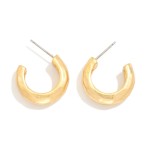 Wholesale hammered Metal Hoop Earrings D