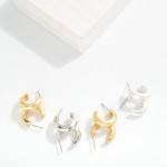 Wholesale hammered Metal Hoop Earrings D